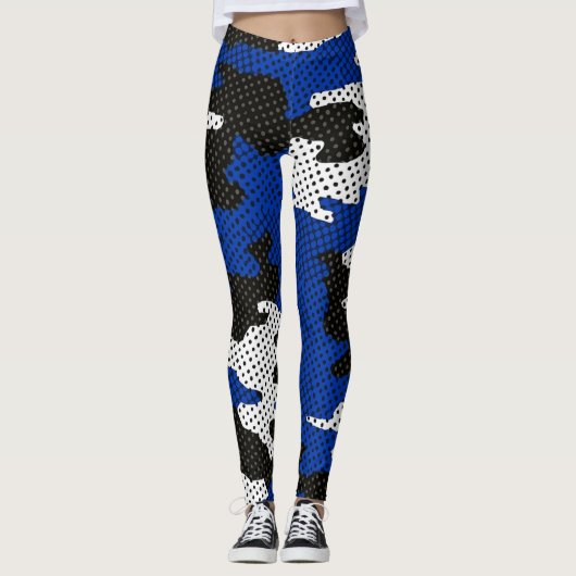 Kentucky Blue White Classic Camo Pattern レギンス (正面)