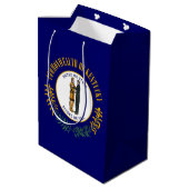 Kentucky Bluegrass Commonwealth State Flag ミディアムペーパーバッグ (裏面アングル)