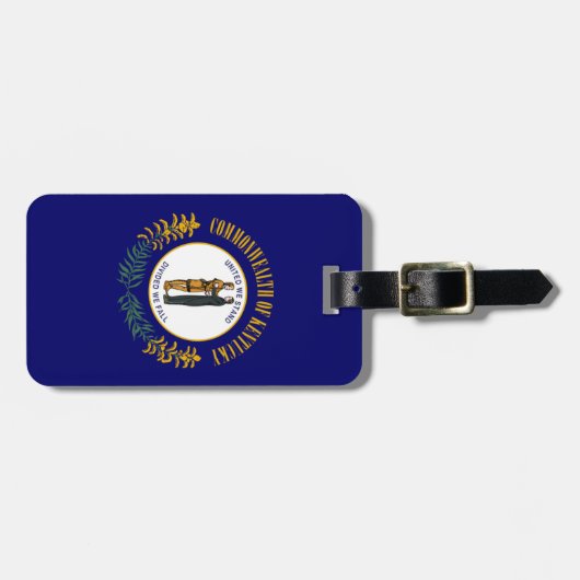 Kentucky Bluegrass Commonwealth State Flag ラゲッジタグ (正面横)