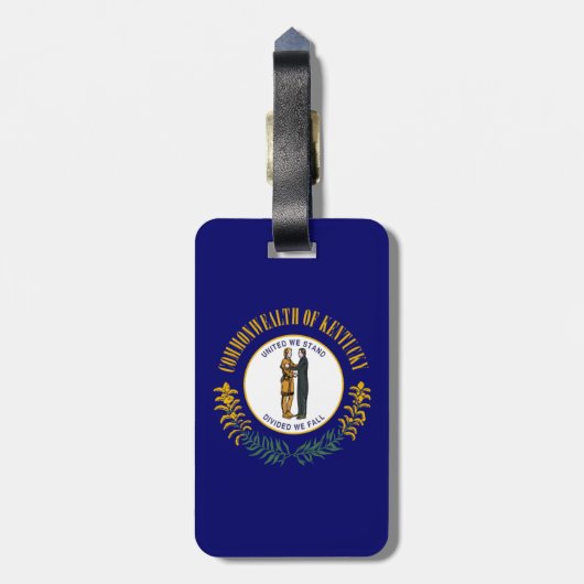Kentucky Bluegrass Commonwealth State Flag ラゲッジタグ (裏面縦)