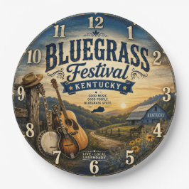 Kentucky Bluegrass Festival Rustic Country Music ペーパープレート