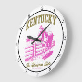 Kentucky Bluegrass State Horse ラージ壁時計 (傾斜)