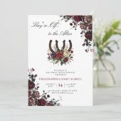 Kentucky Derby Bridal Shower Invitation Floral Hor 招待状 (スタンド正面)