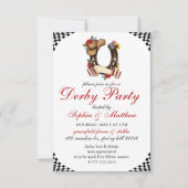 Kentucky Derby Horse Racing Themed Elegant Invite 招待状 (正面)