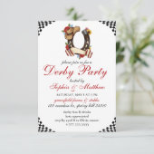 Kentucky Derby Horse Racing Themed Elegant Invite 招待状 (スタンド正面)