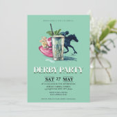 Kentucky Derby Party Invitation Mint Julep Derby H 招待状 (スタンド正面)