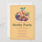 Kentucky Derby Party Invitation Mint Julep Drink H 招待状 (正面)