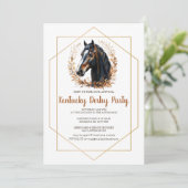 Kentucky Derby Party Invitation Silver Horseshoe P 招待状 (スタンド正面)