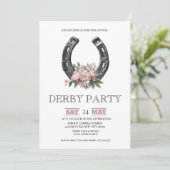 Kentucky Derby Party Invitation Silver Horseshoe P 招待状 (スタンド正面)