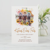 Kentucky Derby Party Invitation Watercolor Horse R 招待状 (スタンド正面)