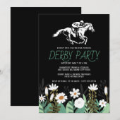 Kentucky Derby Party Invitation - White Horse & Jo 招待状 (正面/裏面)