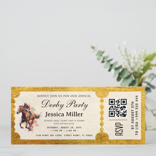 Kentucky Derby VIP Ticket Invitation 招待状 (スタンド正面)