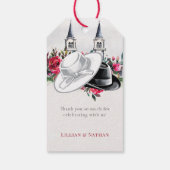 Kentucky Derby Wedding Bridal Shower Roses Modern ギフトタグ (裏面)