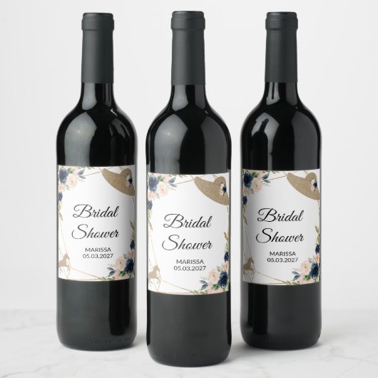 Kentucky Derby Wedding  Personalized Label ワインラベル (ボトル)