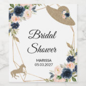 Kentucky Derby Wedding  Personalized Label ワインラベル (シングルラベル)