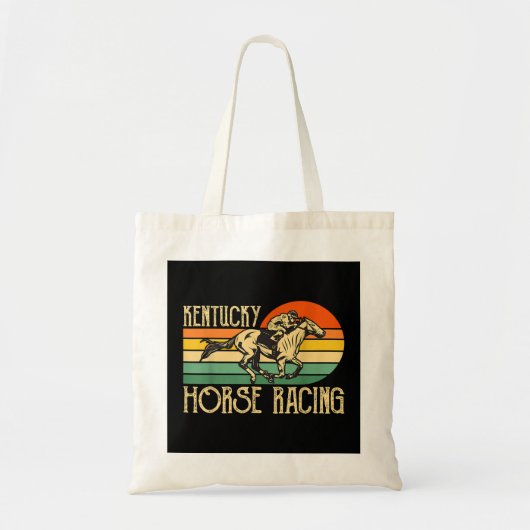 Kentucky Horse Racing Fan Retro Derby Racing Festi トートバッグ (正面)