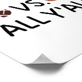 Kentucky Vs. All Y'all Footll Sketll  ポスター (角)