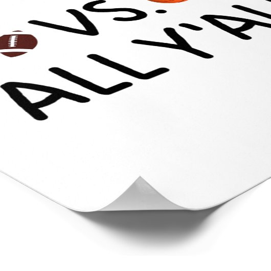 Kentucky Vs. All Y'all Footll Sketll  ポスター (角)