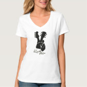 Kenty Loveロゴ女性用VネックTシャツ Tシャツ (正面)