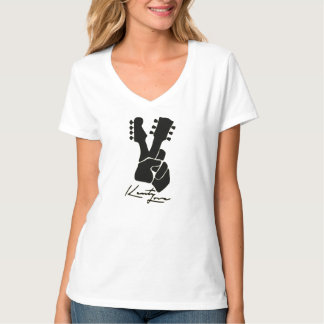 Kenty Loveロゴ女性用VネックTシャツ Tシャツ