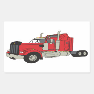 Kenworthのトラクター 長方形シール