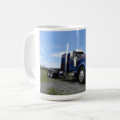 Kenworthの猛烈で及び青いマグ コーヒーマグカップ (正面左)