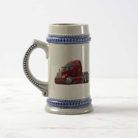 Kenworth 660のあずき色のトラック ビールジョッキ (左)