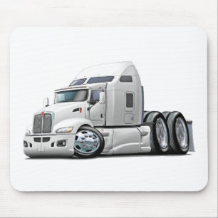 Kenworth 660の白のトラック マウスパッド