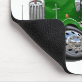 Kenworth w900の緑のトラック マウスパッド (コーナー)