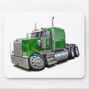 Kenworth w900の緑のトラック マウスパッド