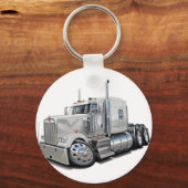 Kenworth w900ホワイトトラック キーホルダー (正面)
