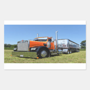 Kenworth W900Aのダンプのステッカー 長方形シール
