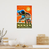 Kenya, Africa, make a date with a sun, travel ポスター (キッチン)