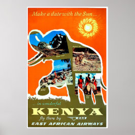 Kenya, Africa, make a date with a sun, travel ポスター