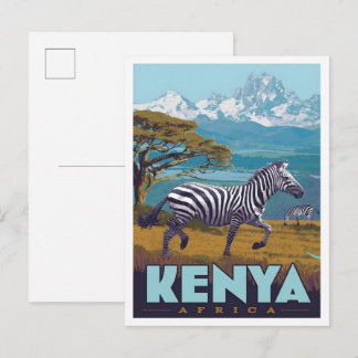 Kenya Africa Vintage Travel  ポストカード