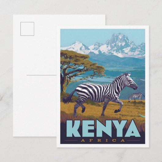 Kenya Africa Vintage Travel  ポストカード (正面/裏面)