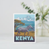 Kenya Africa Vintage Travel  ポストカード (スタンド正面)