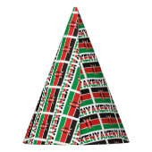Kenya and Kenyan Flag Tiled with Your Name パーティーハット (裏面)