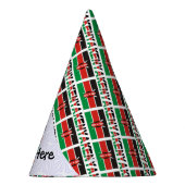 Kenya and Kenyan Flag Tiled with Your Name パーティーハット (右)