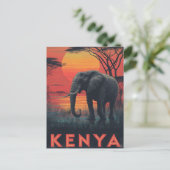 Kenya Elephant vintage ポストカード (スタンド正面)