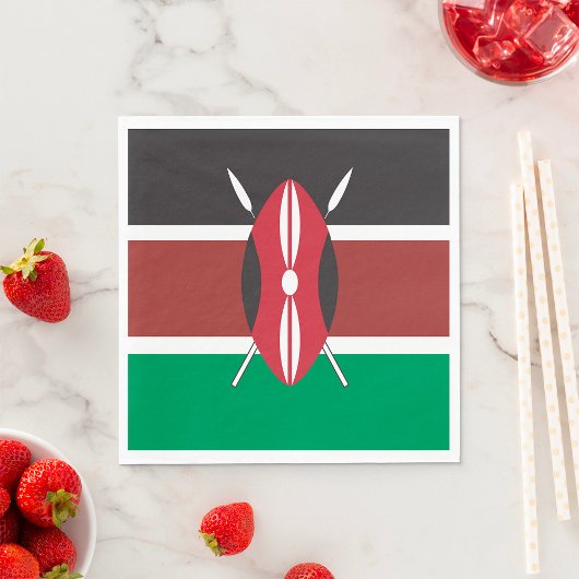 Kenya Flag スタンダードランチョンナプキン