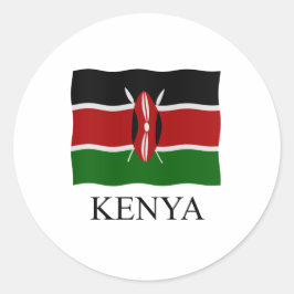 Kenya flag ラウンドシール
