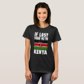 Kenya Flag Design If lost send me to Kenya Tシャツ (正面フル)