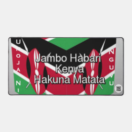 Kenya Flag Umoja ni Nguvu | Customizable Anti-Slip デスクマット