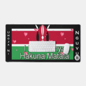 Kenya Flag Umoja ni Nguvu | Red Green Black Patrio デスクマット (キーボード&マウス)