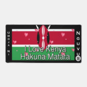 Kenya Flag Umoja ni Nguvu | Red Green Black Patrio デスクマット (正面)