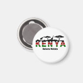 Kenya Hakuna Matata Fridge Magnet. マグネット (正面/裏面)