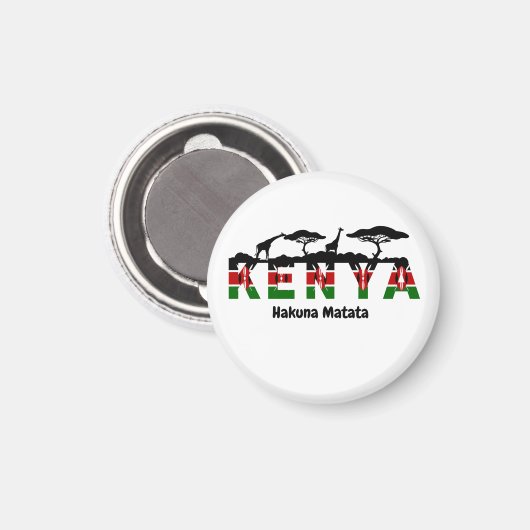Kenya Hakuna Matata Fridge Magnet. マグネット (正面/裏面)