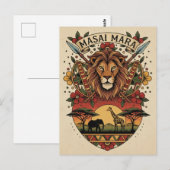 Kenya Masai Mara ポストカード (正面/裏面)