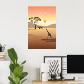 Kenya Minimal Travel Poster ポスター (ホームオフィス)